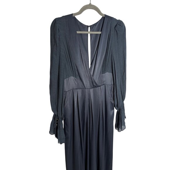 NWT Free People Not Your Baby Wide Leg Jumpsuit, Carbon Black-sz 4 - Picture 7 of 14
